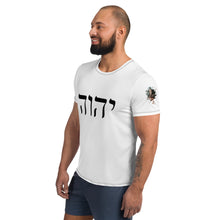 Load image into Gallery viewer, YHVH w/graphic Men's Athletic T-shirt