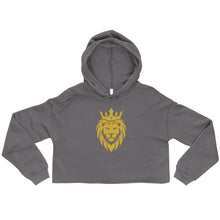 Load image into Gallery viewer, Bold Lion - Ladies Crop Hoodie